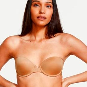 Victoria's Secret Bare Sexy Illusions Lightly Lined Strapless Bra - 38DD